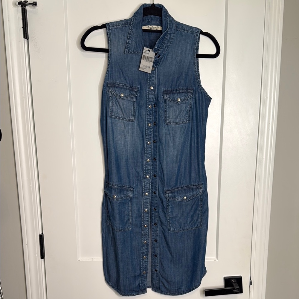 NWT Mavi 90’s inspired Denim Sleeveless Dress -‎ Small